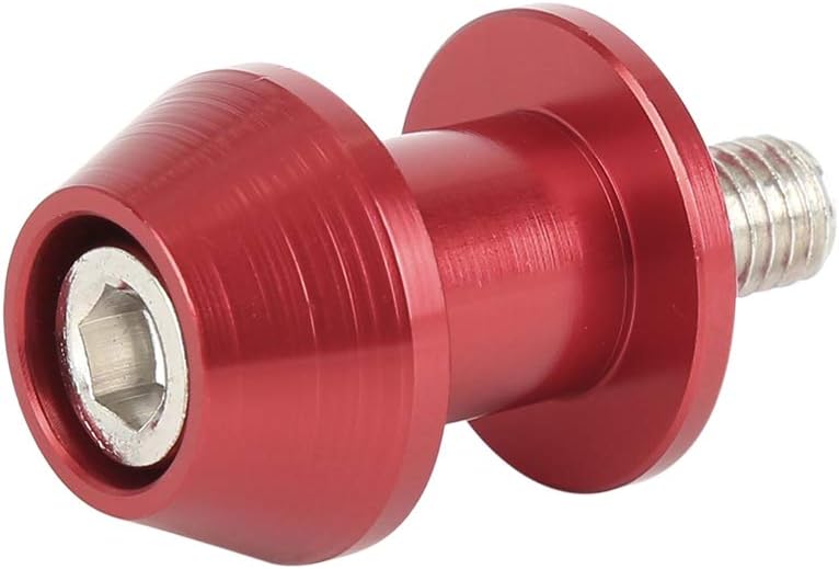 F FIERCE CYCLE M8x1.25 Motorcycle CNC Swingarm Spool Stand Bobbin Starting Frame Screw Swing Arm Slider Spool Universal Red