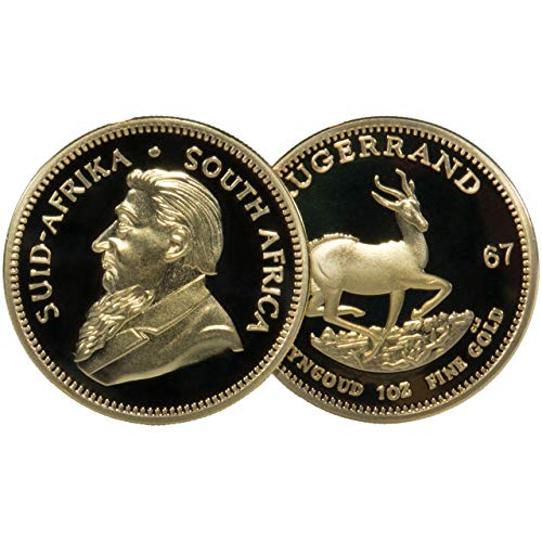 Preisvergleich Produktbild 1967 Krügerrand Medaille - vergoldet - Scherzartikel