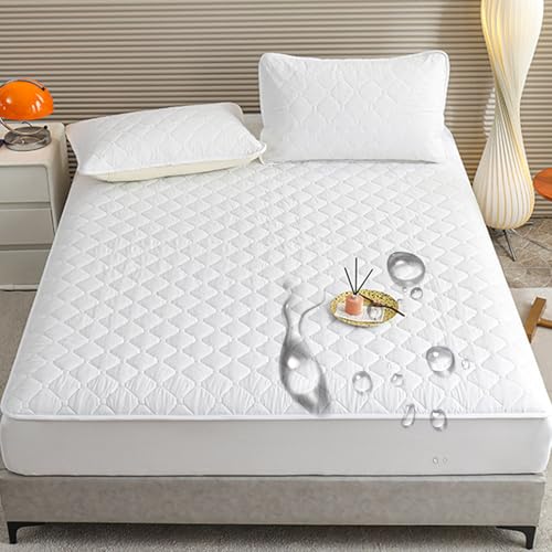Protector de colchón transpirable para cama infantil de 120 cm blanco 3