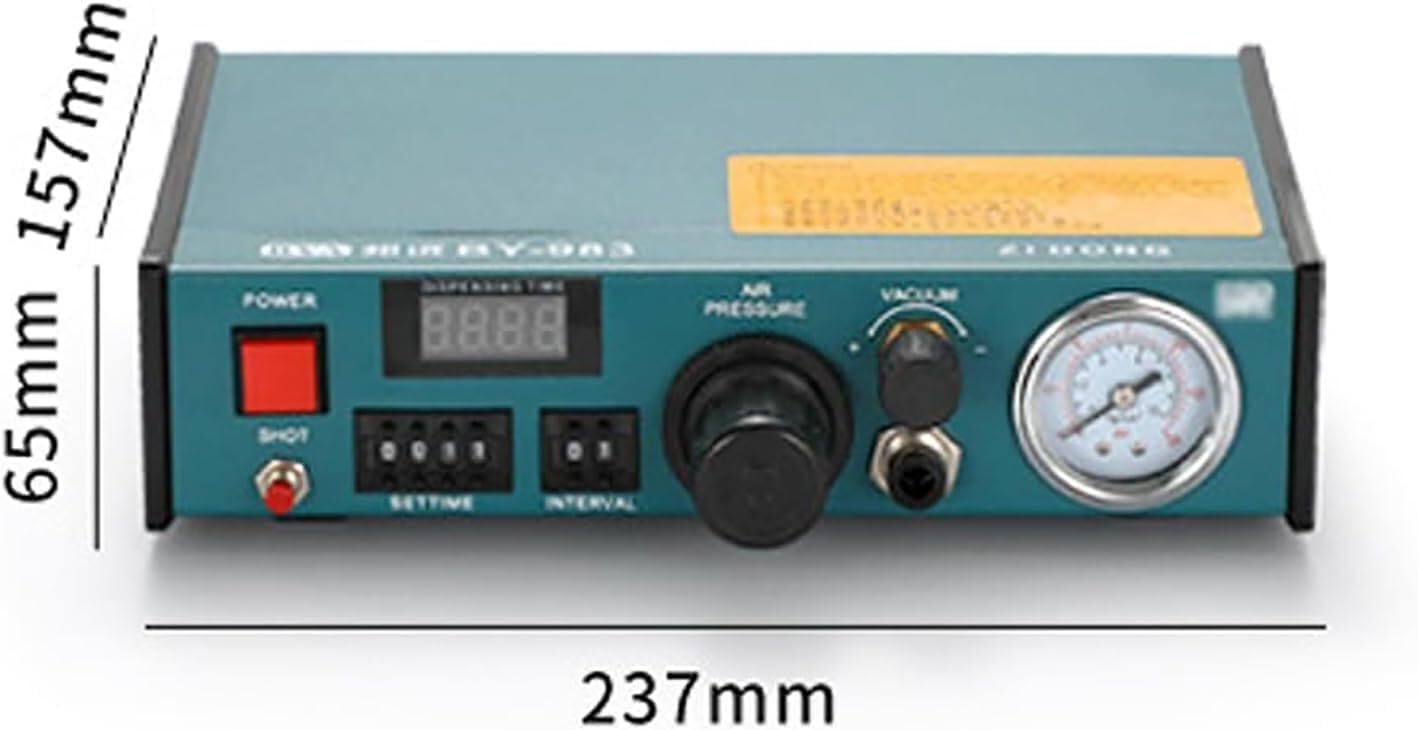 Liquid Adhesive Dispenser Digital Display, Automatic Dispenser, Timing Function, ±0.4% Repeatability, for Components