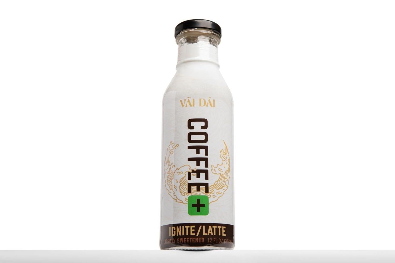 Vai Dai Coffee Latte 12-pack 12 Fl Oz - Lightly Sweetened, Ready-to-Drink, Functional, Adaptogens, Nootropics for Energy, Focus & Mental Clarity, with Lion’s Mane, Ashwagandha, Mushrooms & Cordyceps. Gluten-Free, Non-GMO. VaiDai