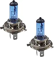 2 peças H1 lâmpadas de halogêneo automotivas, lâmpadas de xenônio automotivas de farol alto e baixo branco brilhante de 12 V 35 W, acessórios de substituição para a maioria dos carros, SUV (H4)
