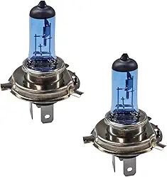 2 peças H1 lâmpadas de halogêneo automotivas, lâmpadas de xenônio automotivas de farol alto e baixo branco brilhante de 12 V 35 W, acessórios de substituição para a maioria dos carros, SUV (H4)