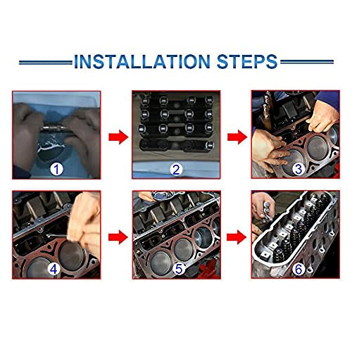 Wenjtp Ls7 Ls2 16 Performance Hydraulic Roller Lifters & 4 Guides 12499225 Hl124 12595365 Compatible With Chevy Gm 7.0L 6.2L 6.0L 5.7L 5.3L 4.8L V8 #TOP7