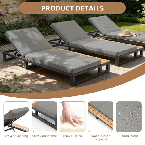 Merax Outdoor Patio Daybed – Multifunctional Outdoor Lounger & Waterproof Sofa Bed with 4-Position Adjustable Backrest, Thick Cushion, Gray, Garden, Balcony & Poolside 6 Merax Outdoor Patio Daybed – Multifunctional Outdoor Lounger & Waterproof Sofa Bed with 4-Position Adjustable Backrest, Thick Cushion, Gray, Garden, Balcony & Poolside - Image 6