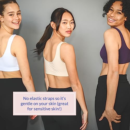 Bleuet Aster Tank Bra – Organic Cotton Reversible First Bra for Tweens & Teens | Seamless, Ultra Soft, Wide Band, Tag-Free4