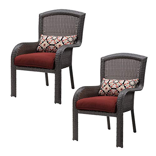 Hanoverhanover Strathmere 2 Piece Dining Chair Set Brown Crimson Red Dailymail