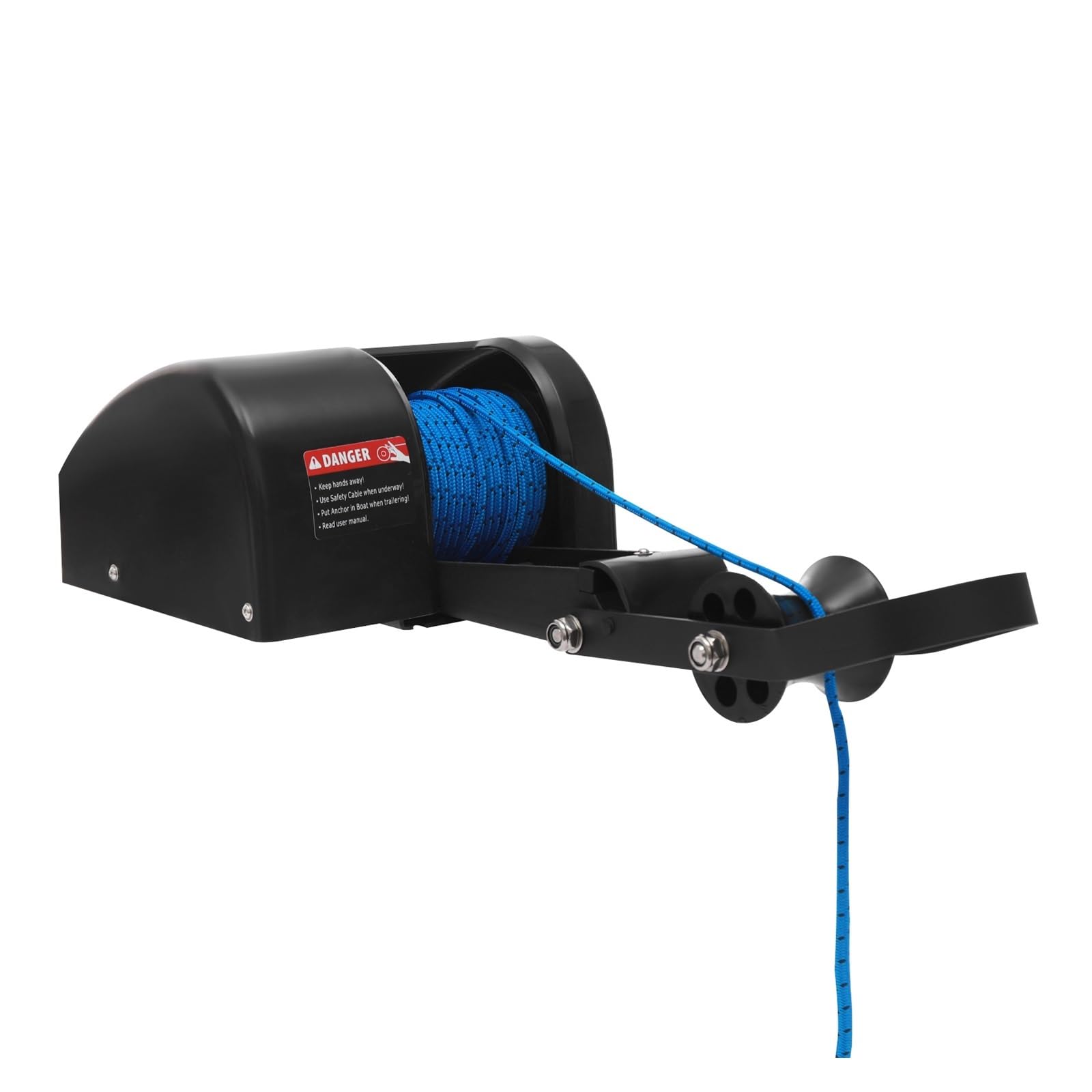 Treuil d'ancrage électrique, capacité de 20,4 kg, moteur 12 V, corde de 30,5 m, facile à installer