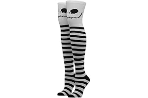 Jack Skellington Nightmare Before Christmas Women Thigh High Socks