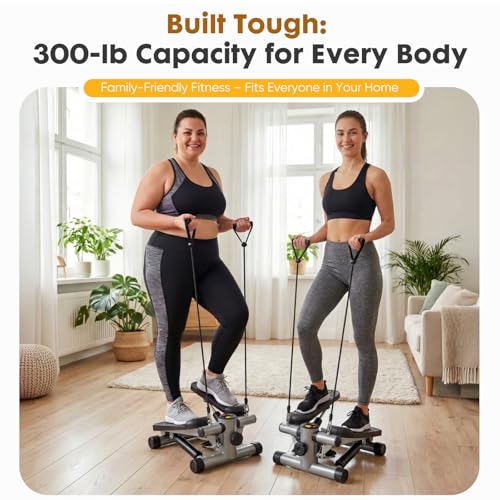 Image of NEWBULIG Mini Stepper for Exercise at Home Stair Step Machine for Indoor Fitness Portable Home Gym Stepper for Full Body Workout 300lb Weight Capacity