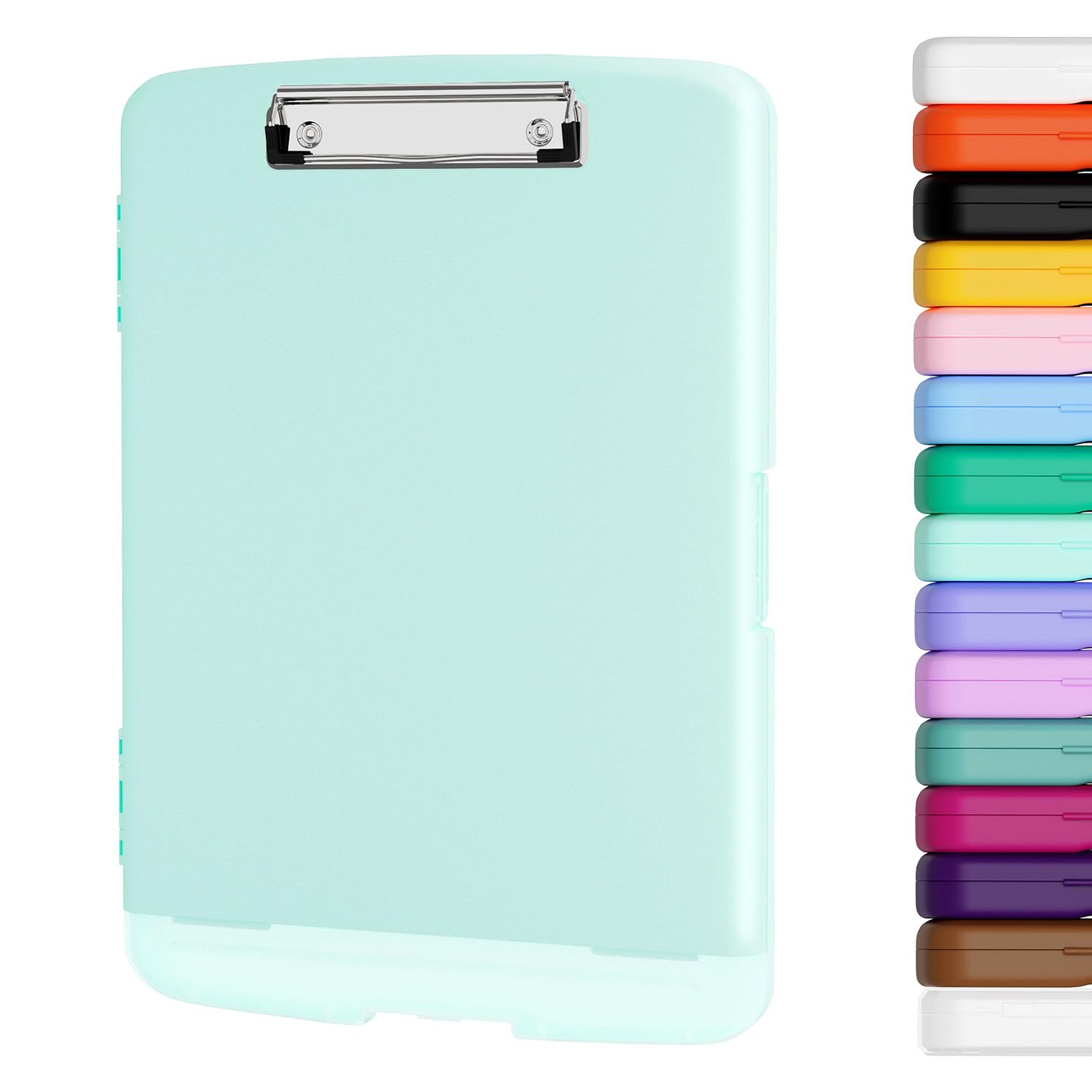 Piasoenc Clipboard with Storage, 8.5x11 Storage Clipboards with Pen Holder and A4 Legal Paper Folder, Heavy Duty Plastic
