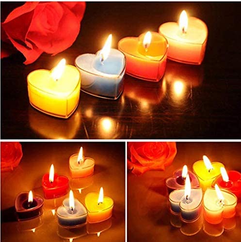 Scented Candles, 12 Pcs Sweet Romantic Love Heart Shaped Floating Candle For Home Decorations Wedding Birthday Party Celebrations (Red) #TOP4