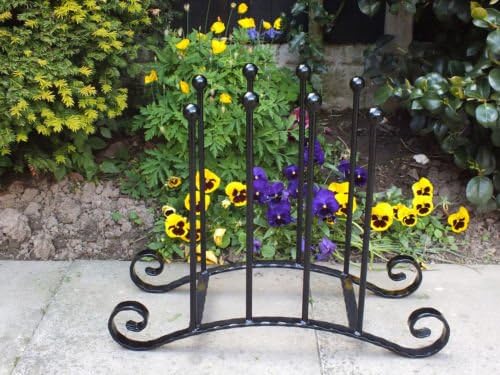 FJB Wrought-Iron-Wellington-Boot-Rack- 4-Pairs Black