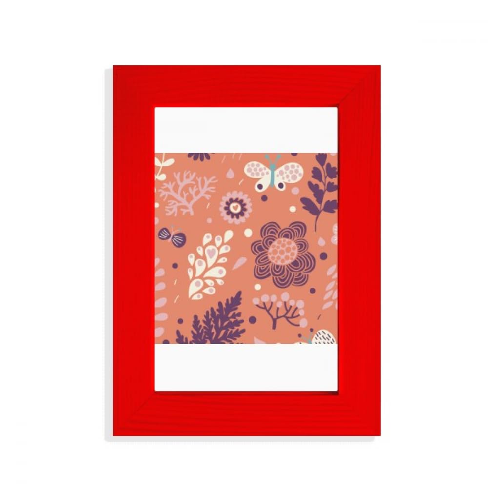 Peinture florale art déco dans son cadre photo art rouge pour sublimer votre salon