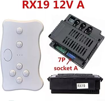 RX19 12V Remote Control Receiver Set for Kids Electric Cars 2.4G Wireless Controller for Smooth Driving & Enhanced Parental Control(full set)