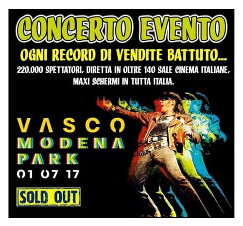  Social Crazy POSTER su carta fotografica premium 270 gr - Vasco Rossi - Modena Park - Art Print Locandina HD 100% QUALITà ITALIA Idea Regalo Casa quadro home (A2)