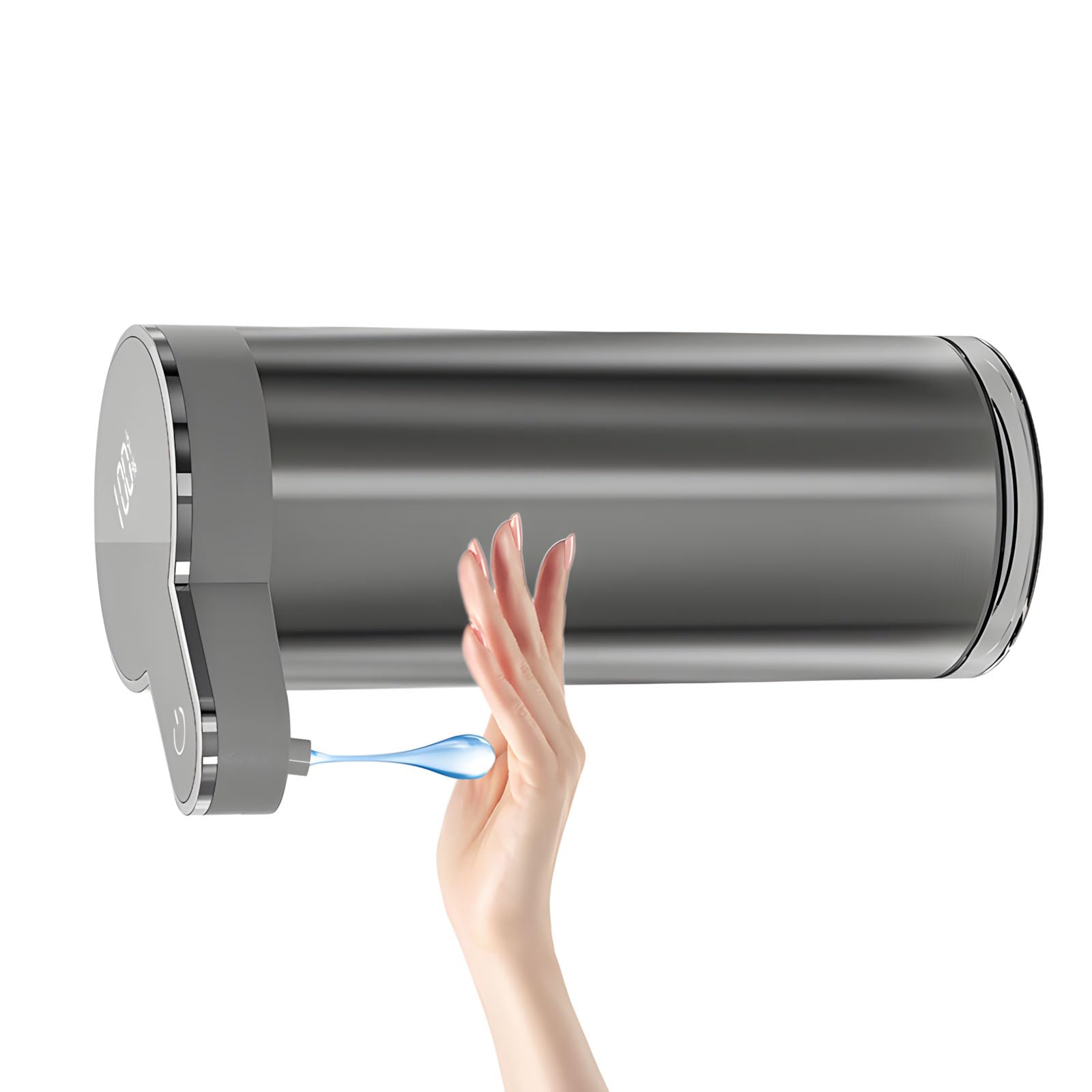 Elnwnnkc Grey Motion Activated Soap Dispenser 1200Mah Battery Powered Ipx5 Waterproof For Home Commercial Spaces Easy Use Soap Dispenser