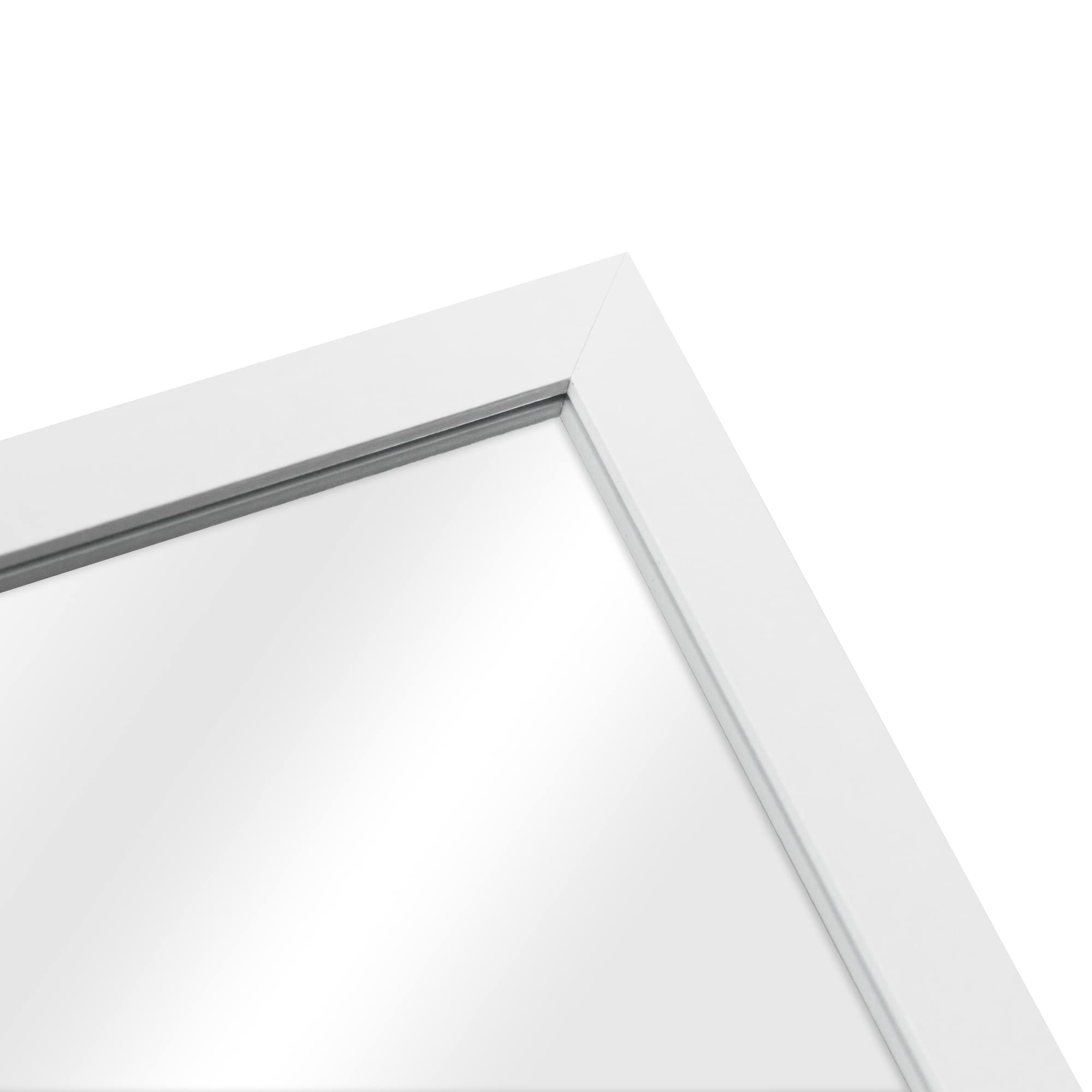 [en.casa] Ganzkörperspiegel Giovinazzo Standspiegel mit Rahmen 150 x 35 cm neigbar Bodenspiegel zum Aufstellen Schlafzimmer rechteckig Flurspiegel Weiß