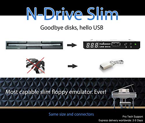 Floppy Disk USB Emulator Nalbantov N-Drive Slim for Korg Triton Studio Version ONLY (different emulator available for Classic,Pro, ProX, Rack versions)