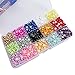 Chenkou Craft 3500pcs Assorted 15 Colors Half Flatback Imitation Pearl Bead 6mm Gem Scrapbook Craft DIY Beads + Plastic Box