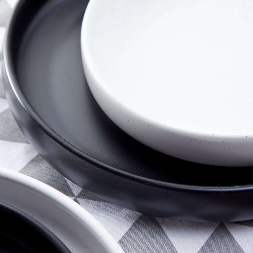 Talerze kreatywna skandynawska zastawa stołowa zachodnie talerze hotelowe matowe okrągłe ceramiczne pizza duży talerz na brzuch talerze obiadowe (A, 25 cm)