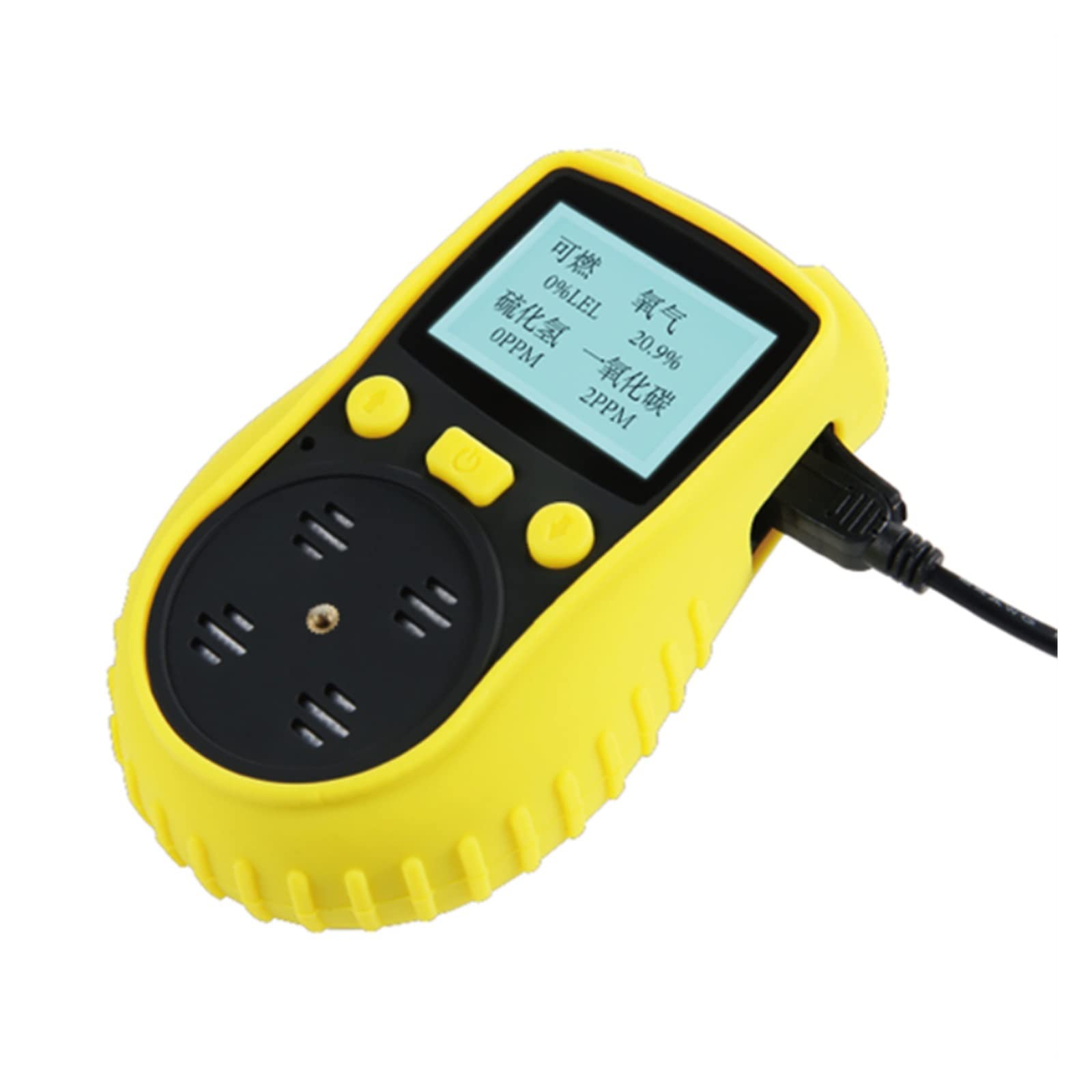 Zadccs One Color Gas Detector, 4 In 1 Co H2s O2 Lel Multi Gas Leak Detector Meter Tester