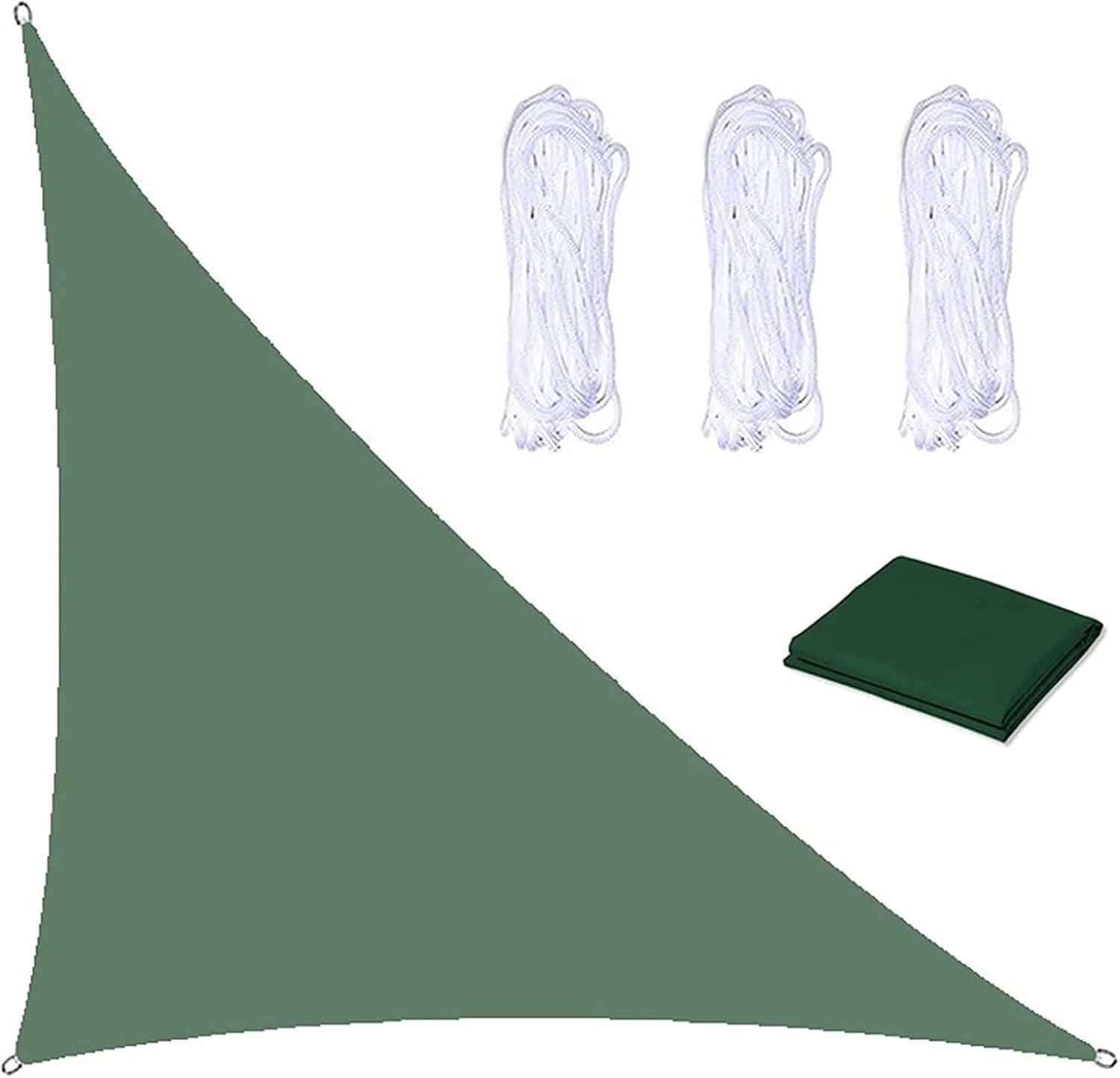 Shade Sail Right Angle 10x10x14ft, Sun Sail Shade Easy to Install, 3 Ropes, Waterproof, Oxford Cloth Garden Sail Canopy for Patio Yard Backyard Lawn Outdoor