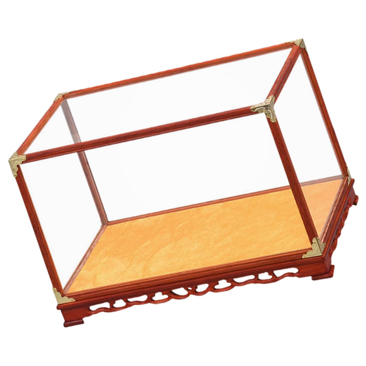 Vitrine en verre de bureau pour statue de Bouddha et objets de collection