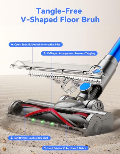 Image of Cordless Vacuum Cleaner, 350AW /70Min Vacuum Cleaners for Home, Stick Vacuum