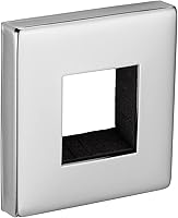 Vista 8 de Heyalan Placa de repuesto moderna de 2.5 pulgadas con brida cuadrada para brazo de ducha, cubierta de pared cuadrada de cromo pulido, 1 montaje