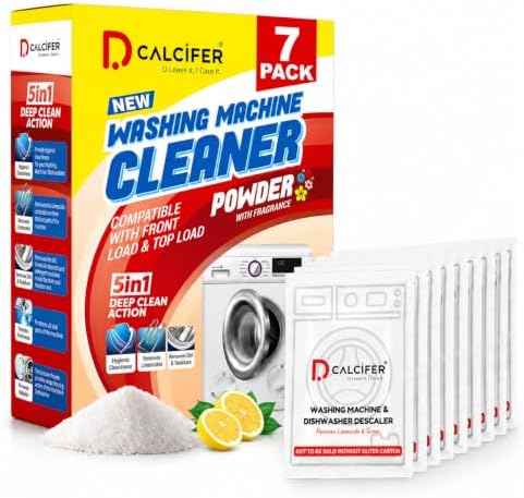 Dcalcifer Washing Machine Cleaner | Pack of 7 | Descaler For Washing Machine Front Load and Top Load | Washing Machine Cleaning Powder | Descaling Powder For Washing Machine Drum & Tub Cleaner 350gms