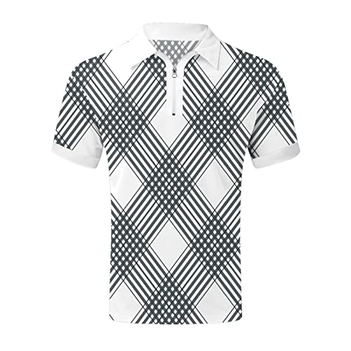 Mens Music Note Printed Polo Shirts,Mens Quarter Zip Short Sleeve Tops Blouses,Mens Quick Dry Tee Shirts,Sizes M-3Xl #TOP1