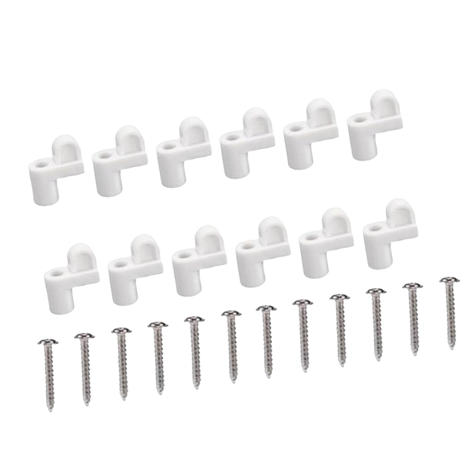 12X Window Screen Clip with Screws Sturdy Winter for Fastens Window Screens White Home & Garden| Home Improvement| Home Security| Other Home Security-picture-20