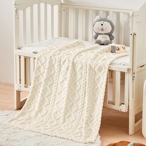 Image of Yurhap Sherpa Baby Blanket, Soft Plush Fleece Baby Blankets for Boys Girls | Soft Sherpa Baby Girl Blanket for Infant Toddler Newborn Gift, Fluffy Baby Essentials, For Crib Stroller, 30 inchx40 inch