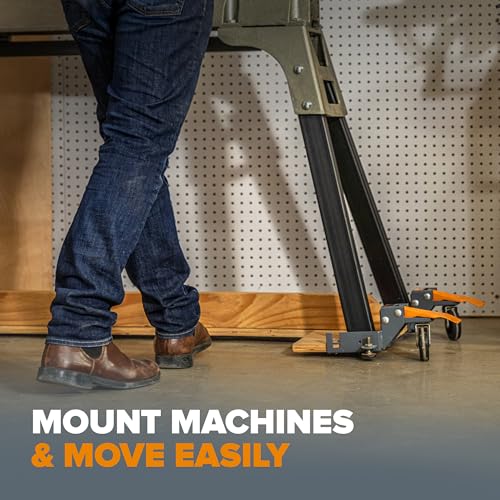 Bora Portamate PM-1100 Mobiles Basis-Set – robust, universell, anpassbar, verstellbares Rollset, Rollrahmen und Rollen für bewegliche Ausrüstung, Werkzeuge, Maschinen – 180 kg Kapazität