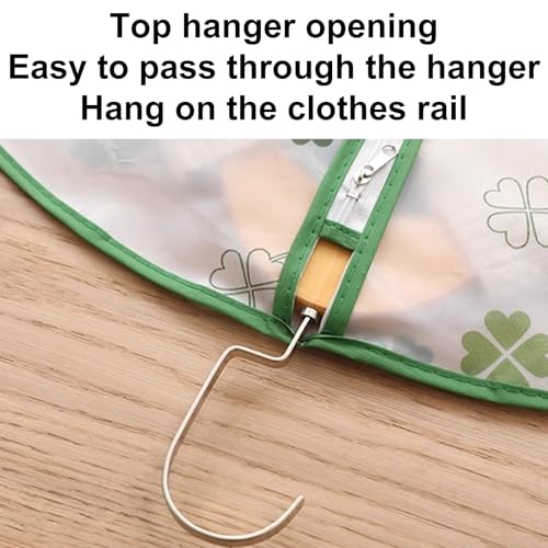 5 Pack Transparent Garment Bags for Clothes, PEVA Zippered Dress Bags for Suits, Shirts, Sweaters - 60x100cm/24x39in Hanging Storage Solution4