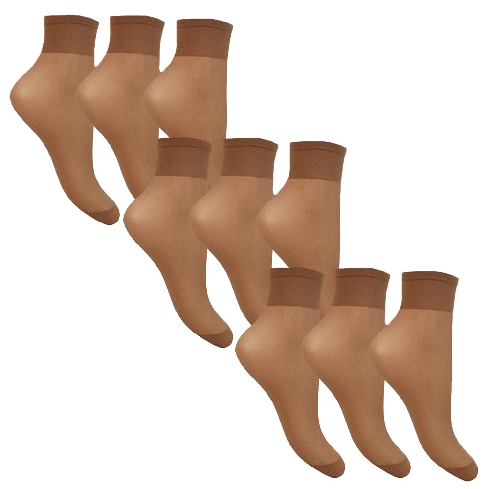 Undercover Ladies 15 Denier Sheer Anklets Chiffon 9 Pairs (3 Packs)