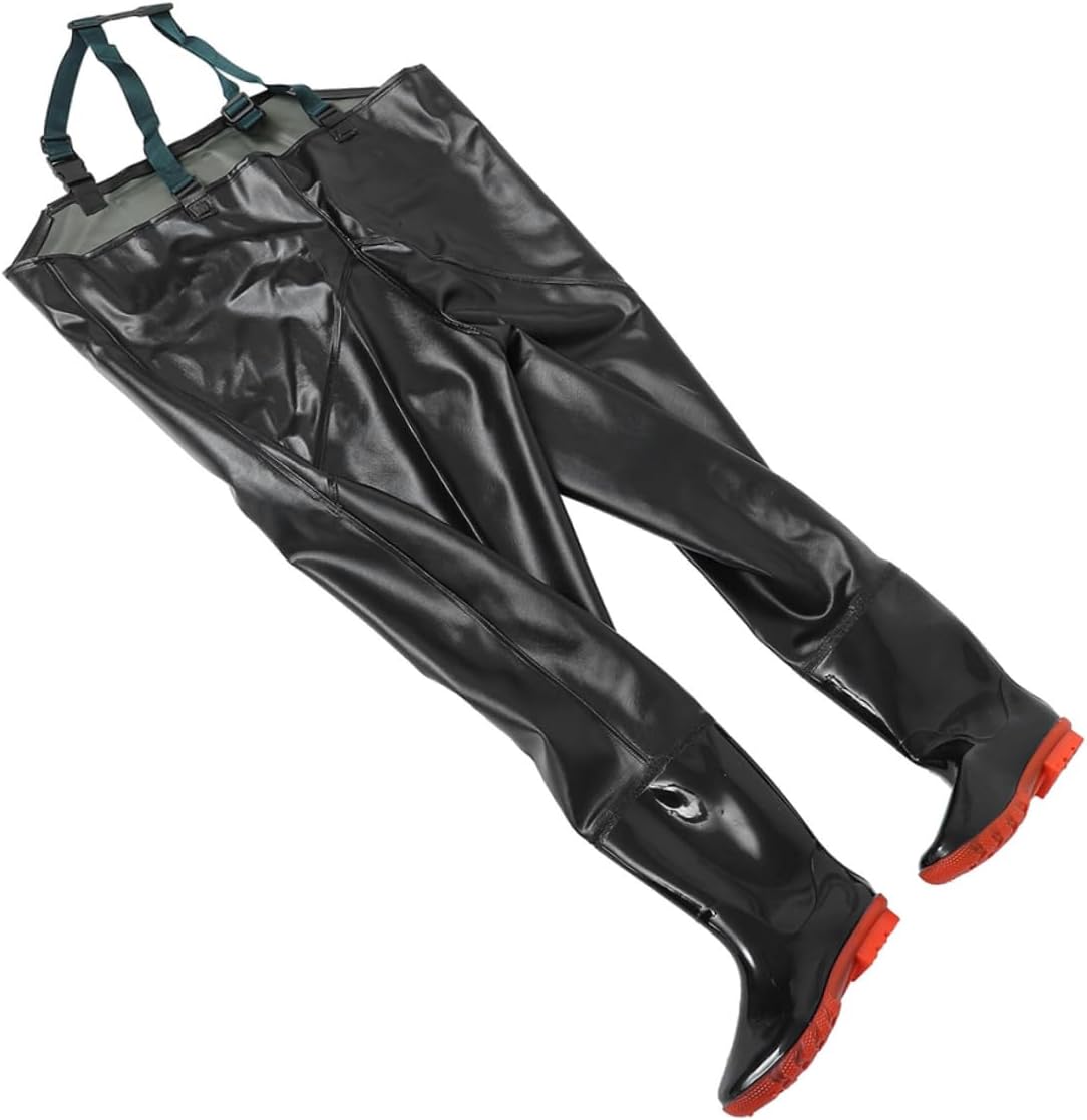 SUPVOX 1pcs Fishing Pants Wading Suits for Men Lightweight Flexible Outdoor Fishing Gear for Hunting Farm Work Black