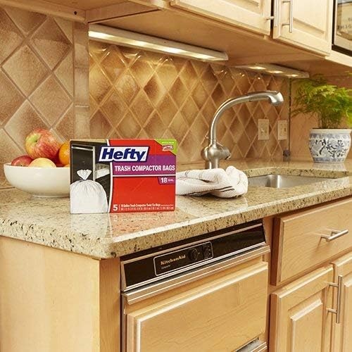 Hefty Trash Compactor Bags, 5 Count (Pack of 12)