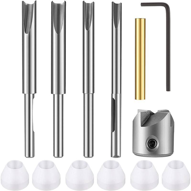 13 Pieces Pen Barrel with Pen Bushings Mill Trimmer Set 7mm 8mm 3/8 Inch 10mm Cutter Shafts for Woodworking Pen Kit - (Color Name: Silver)