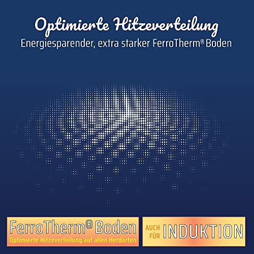 Foto von GSW Viereckbräter Ceramica – hochwertiger Bräter mit Deckel, ideal zum Schmoren, Dünsten und Braten, auch für Induktion und Backofen – Blau, Aluguss, 5 Liter