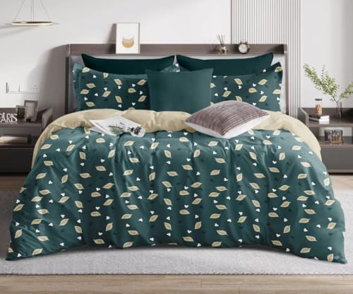 Image of The Royal King Collection 350 TC King Size Bedsheet with 2 King Size Pillow Covers| Beautiful Designer Flat Sheet | Luxury Soft Sheet (3pcs Set) |108x108 inches. (Multicolor-6610)