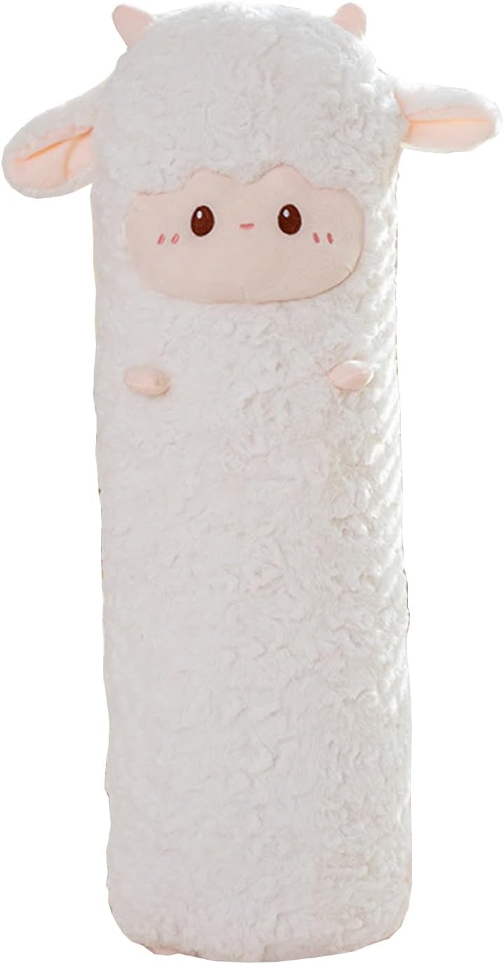 Sheep Stuffed Animal, Sheep Plush Pillow, Birthday Christmas (White,47 inch)