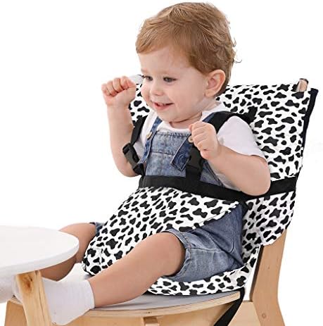 Vine Easy Seat Portable Travel High Chair | Adjustable, Safety, Washable | Toddler High Chair Seat Cover | Convenient Cloth Travel High Chair Fits in Your Handbag (Dark Blue)