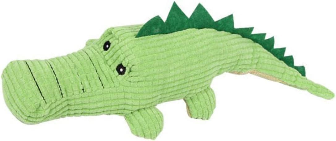 Jouet en peluche vert pour chien avec bruiteur intégré amusant