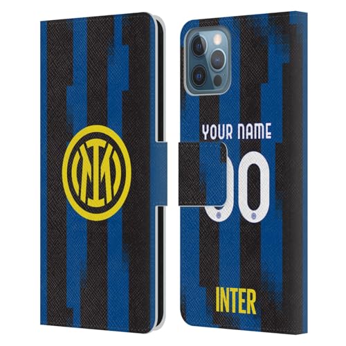 Coque Inter Milan pour iPhone 12 et 12 Pro étui portefeuille personnalisable