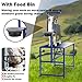 Goat Milking Stand with Feeder, Goat Stand for Trimming Hooves, with Adjustable Head Piece and Legs, Metal Blue Use for Livestock, Large Size 600 Lbs