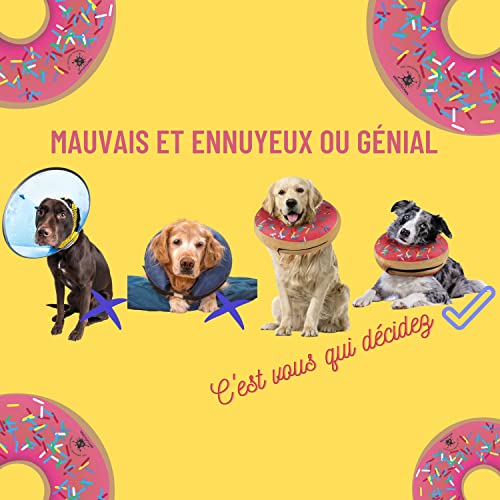 Collier gonflable pour chien rose de taille moyenne : alternative confortable au cône de soin - 6