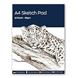 A4 Sketch Pad for Artists,Drawing Paper, Art Sketch Book - Perfect for Painting, Drawing and Sketching, 80 GSM White Paper,60 Sheets