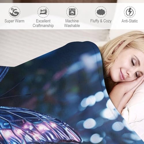Couverture papillon flannel idée cadeau plaid doux pour anniversaire - 4